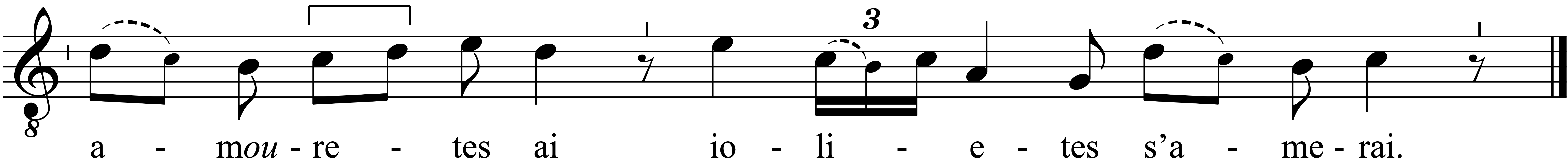 Refrain musical notation
